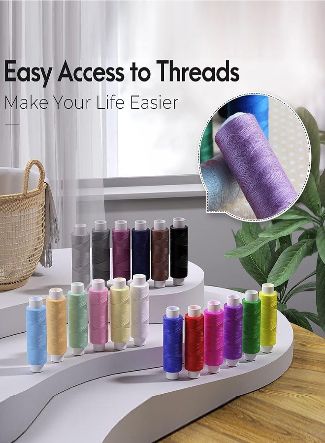 Sewing Kit, Portable Mini Sewing Kits Thread and Needles Set for Adults, DIY,Home, Travel & Emergency with Compact Small Black Zipper Case - Image 4