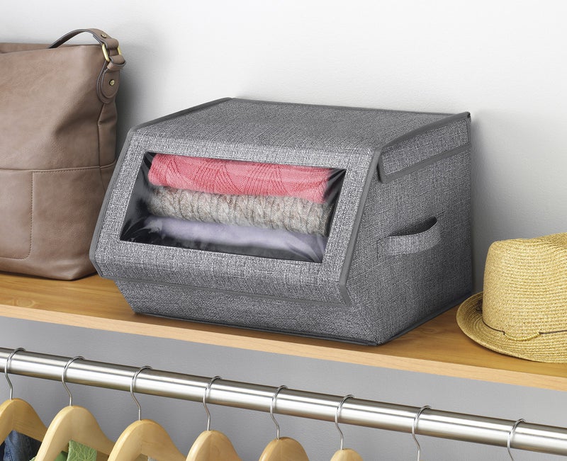 Whitmor Stackable Window Box, Crosshatch Gray - Image 2