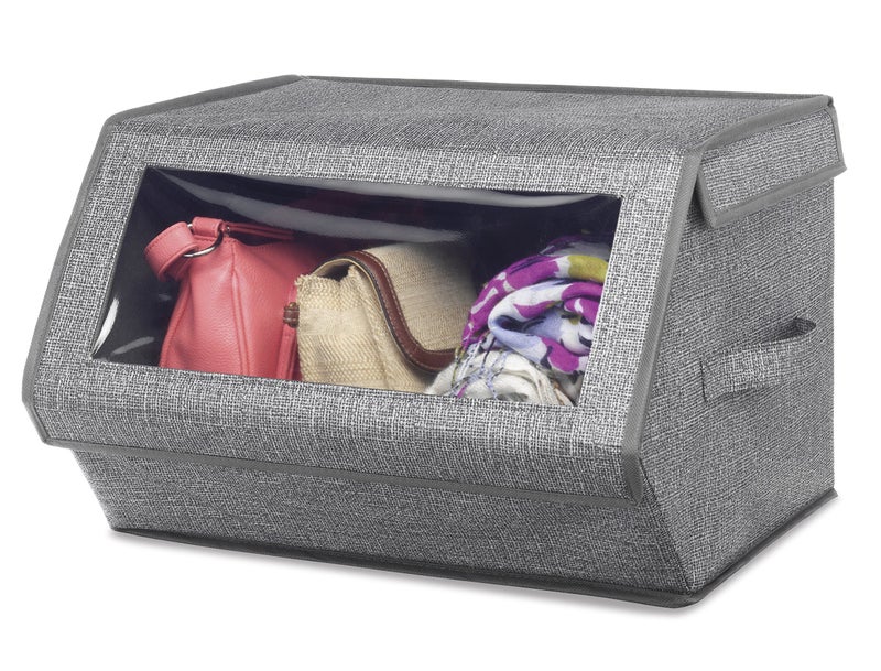 Whitmor Stackable Window Box, Crosshatch Gray - Image 3