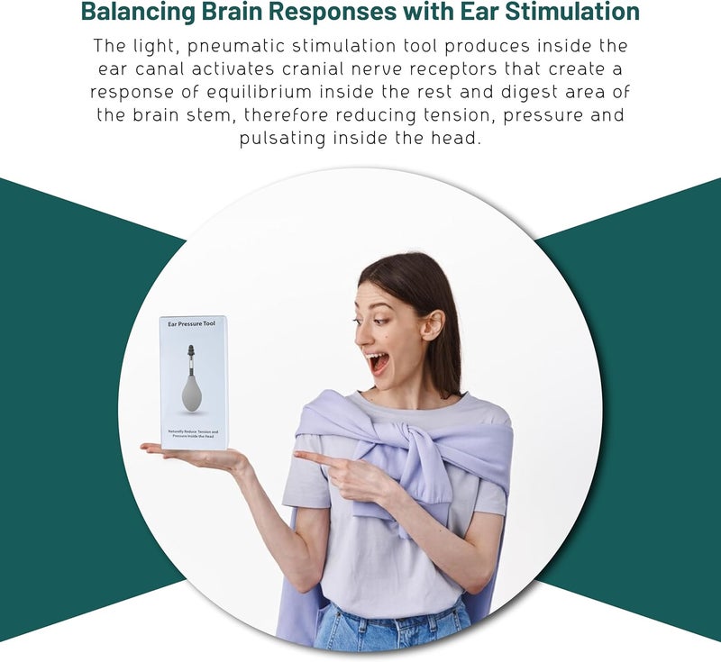 XYZDreams Ear Pressure Relief Device Migraine Relief Cap  Airplane Ear Pressure Relief Through Inner Ear Pressure Balance Reduces Tension Ear Popper Ear Relief Device Grey - Image 5