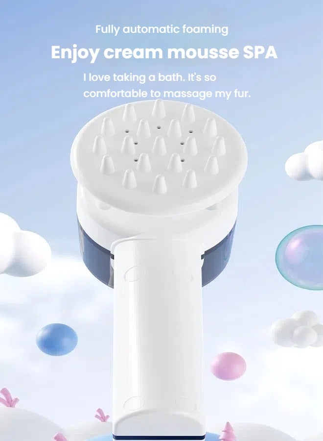 عام مكنسة رغوة حيوانات الأليفة: جهاز رغوة آلي لغسيل الكلاب وقطط، يصدر رغوة من غلوس الاستحمام، ويمكن شحنه. - Image 4