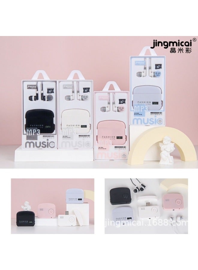 Jingmi Color Jingmicai Mp3 Direct Mp3 External Ring MP3 With Card Reader External Ring Card Mp3-Body Color:Pink-Memory Capacity:With Memory Card - Image 3