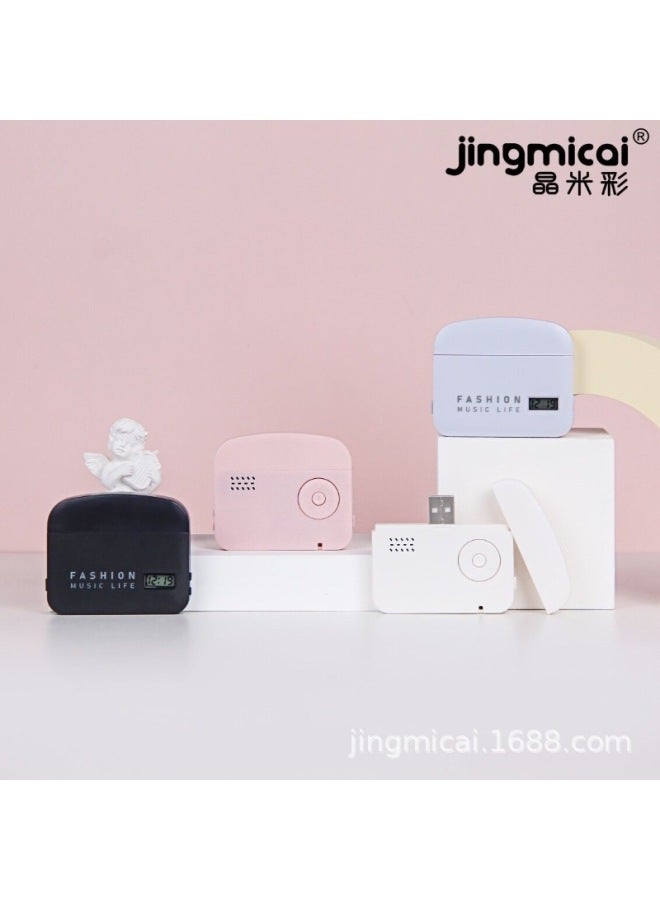 Jingmi Color Jingmicai Mp3 Direct Mp3 External Ring MP3 With Card Reader External Ring Card Mp3-Body Color:Pink-Memory Capacity:With Memory Card - Image 2