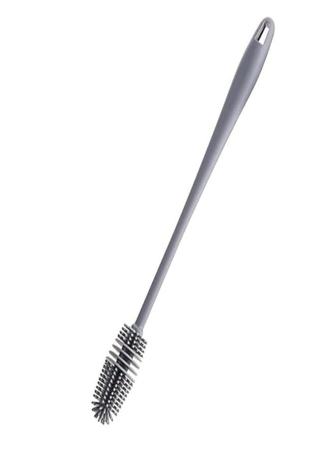 TOP SELECT Silicone Bottle Cleaning Brush Set, Dual-Sided Bristles, Grey, Pack of 2 - Image 2