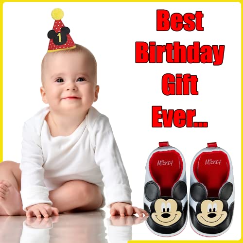 Disney Mickey Mouse White Infant Shoes – Easy Hook and Loop Closure, Easy On and Off – Size 12-18 Months - Image 5