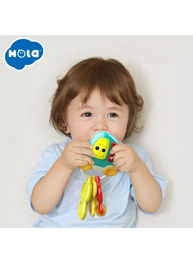 Hola Musical Car Key Toy with Sounds, Lights & Teething Keys | Interactive Baby Rattle for Toddlers 9+ Months - Image 1