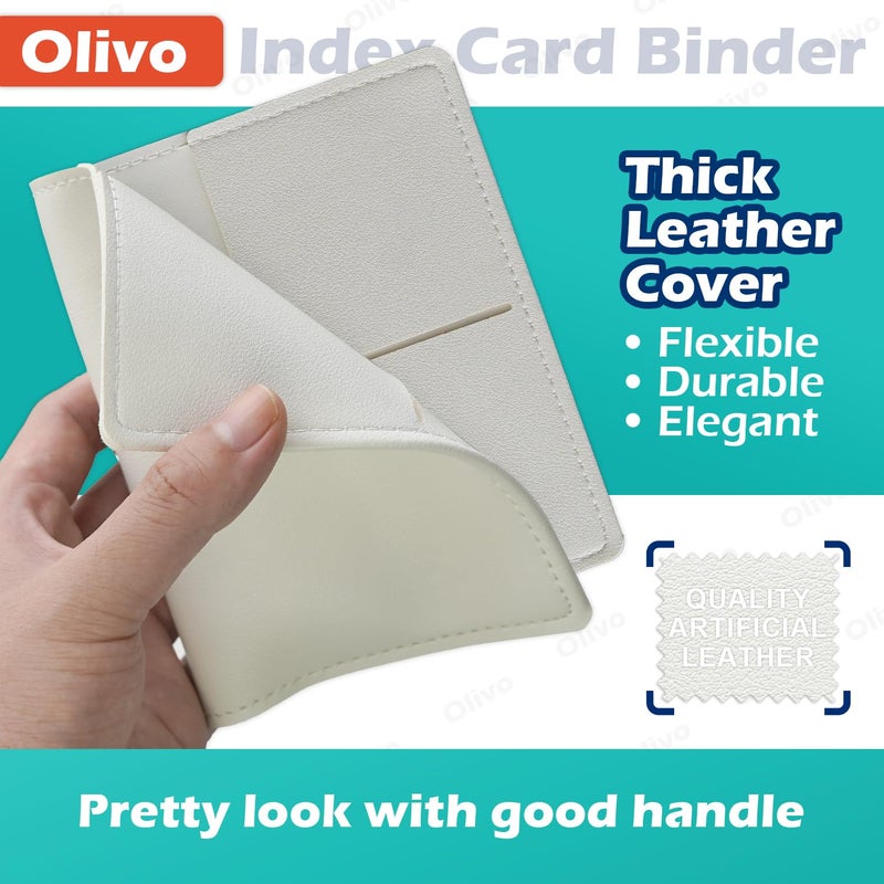 Olivo 3x5 Lined Index Cards with Ring Binder Holder and Dividers, 100 Note Cards, Black - Image 3