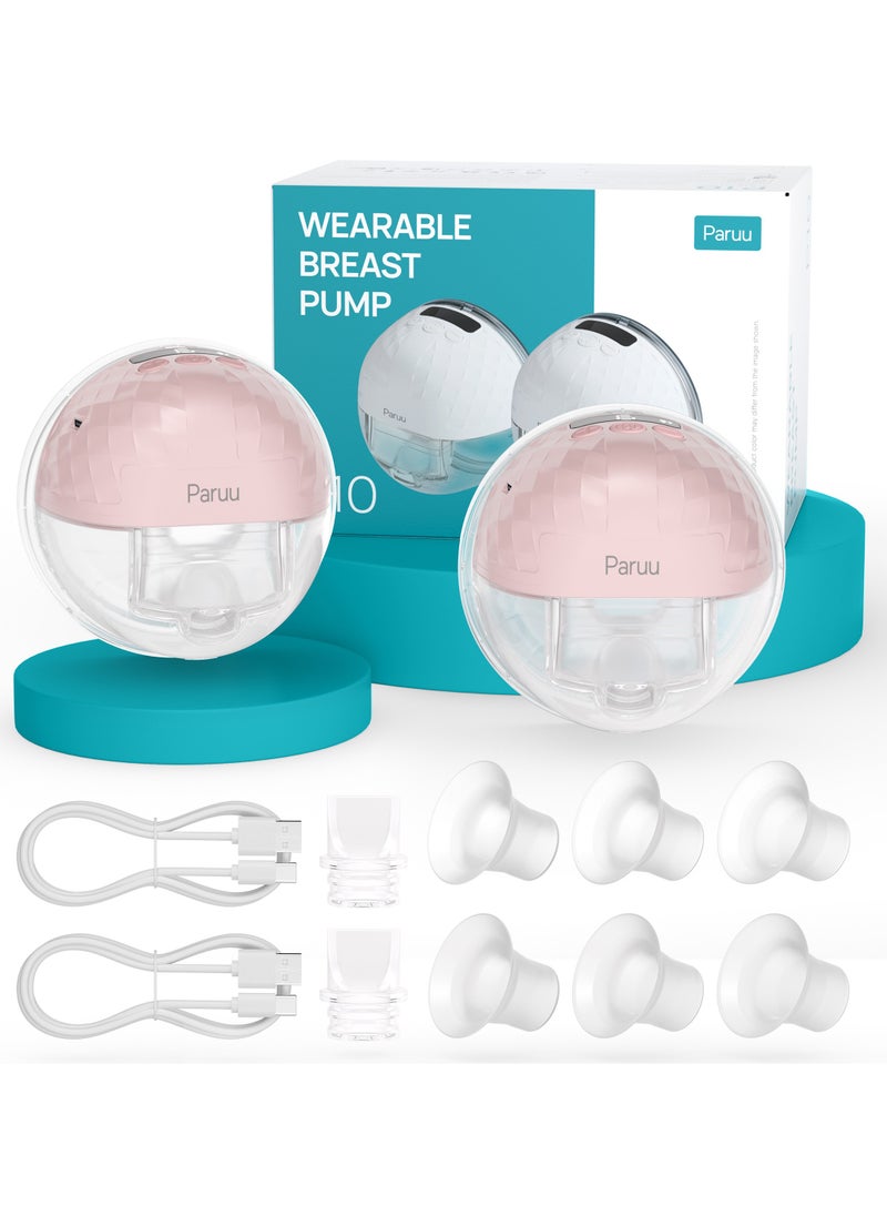 Paruu - Hands Free Breast Pump, Double Wearable Electric Breast Pump with 4 Sizes Flange 4 Modes & 9 Levels - Image 1