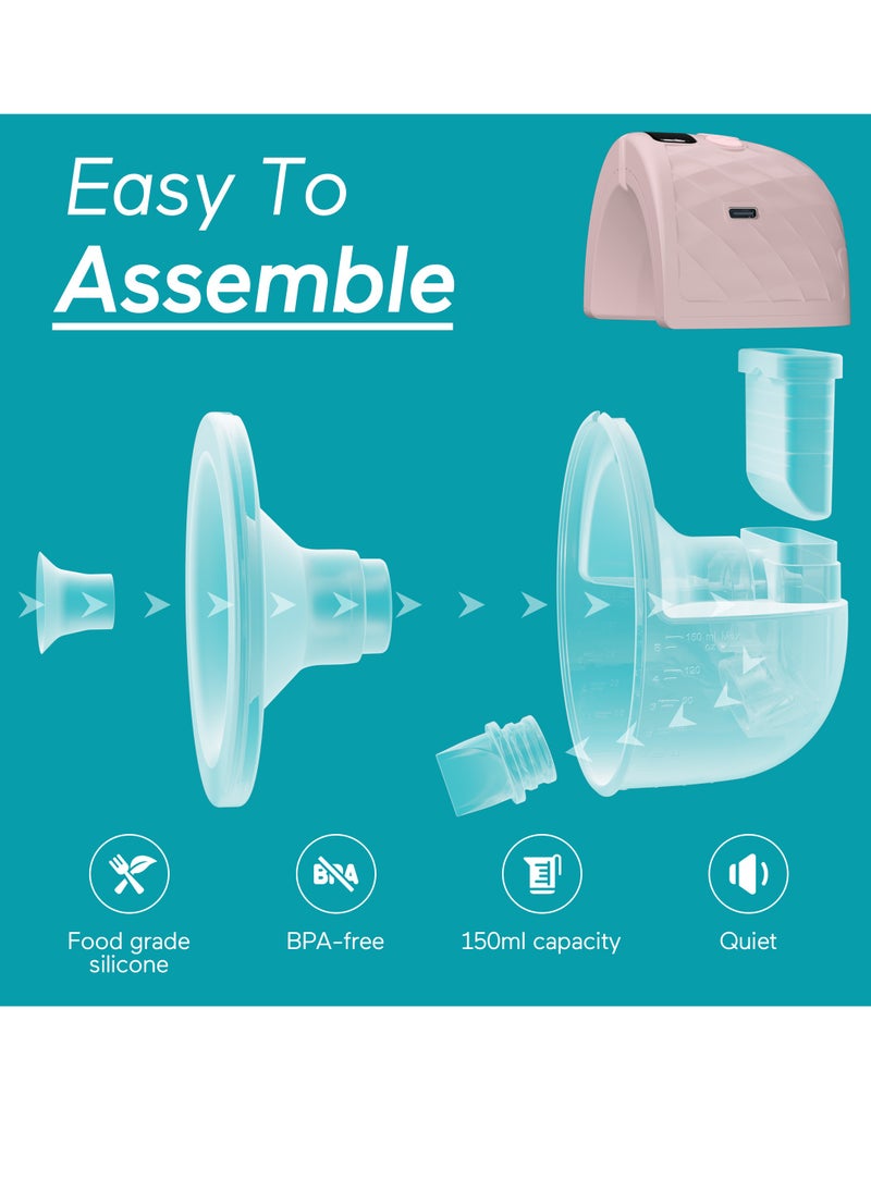 Paruu - Hands Free Breast Pump, Double Wearable Electric Breast Pump with 4 Sizes Flange 4 Modes & 9 Levels - Image 1