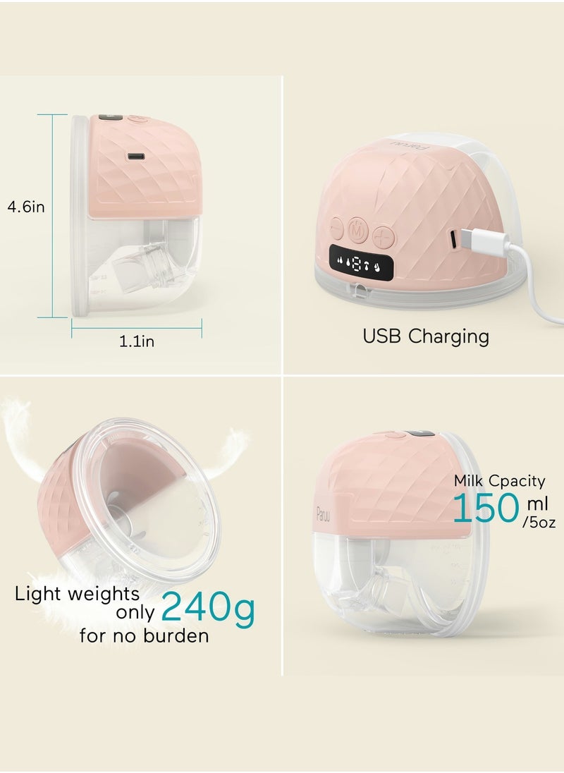 Paruu - Hands Free Breast Pump, Double Wearable Electric Breast Pump with 4 Sizes Flange 4 Modes & 9 Levels - Image 1