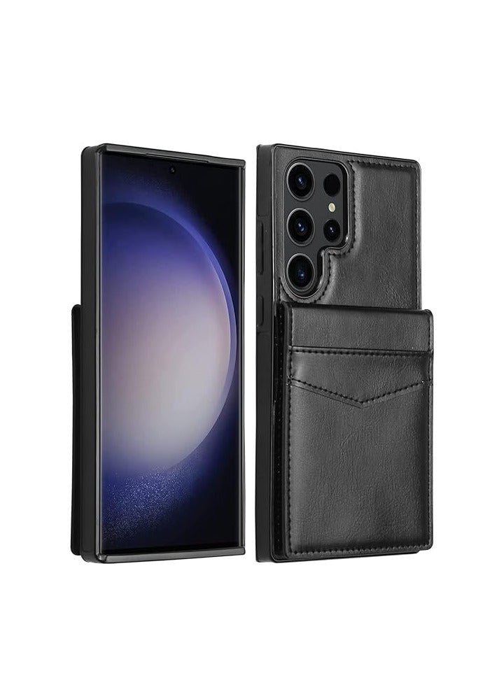 General Samsung Galaxy S23 Ultra/S23 Plus/S23 Phone Case, Double Layer Lightweight Premium Leather Phone Case Wallet, Magnetic Lock Flip Phone Case with Card Holder, for Samsung Galaxy S23Ultra/S23Plus/S23  - Image 1