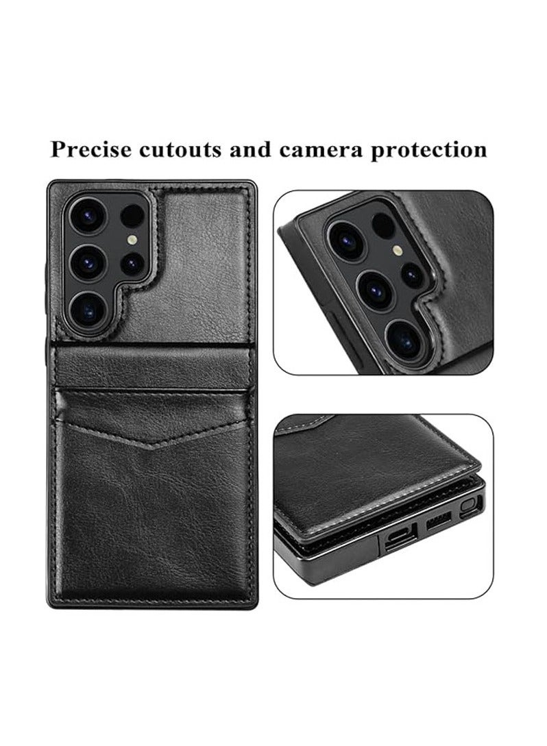 General Samsung Galaxy S23 Ultra/S23 Plus/S23 Phone Case, Double Layer Lightweight Premium Leather Phone Case Wallet, Magnetic Lock Flip Phone Case with Card Holder, for Samsung Galaxy S23Ultra/S23Plus/S23  - Image 3