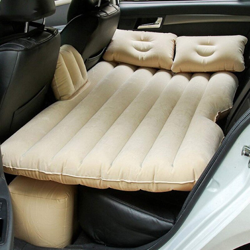 Casago Inflatable Car Air Mattress with 2 Pillows & Air Pump Portable Compact Twin Size Back Seat Soft Sleeping Bed for Baby (Beige) - Image 4