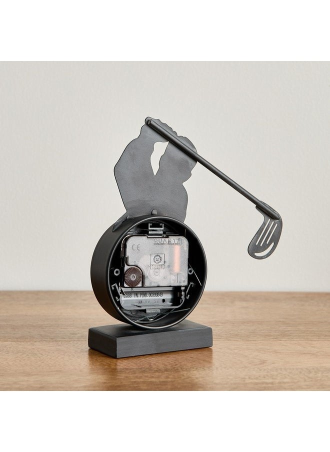 Home Box Emir Golf Metal Table Clock 17 x 17.8 x 5 cm  - Image 4