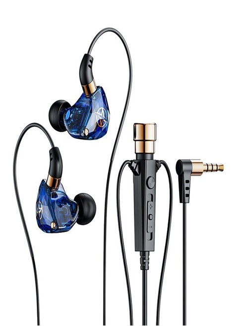 Smart Noise Cancelling Gaming Sport Hi-Fi Stereo Wired Headset - for Galaxy S20/S21/S22/S23/S24 FE Ultra and IPhone 15 Pro Max/iPad Blue