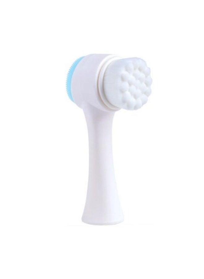 Silicone Facial Cleansing Brush Double Side Facial Cleansing Brush Vibration Massage Facial Wash Skin Care Multi-Color DFBMC5 - Image 1