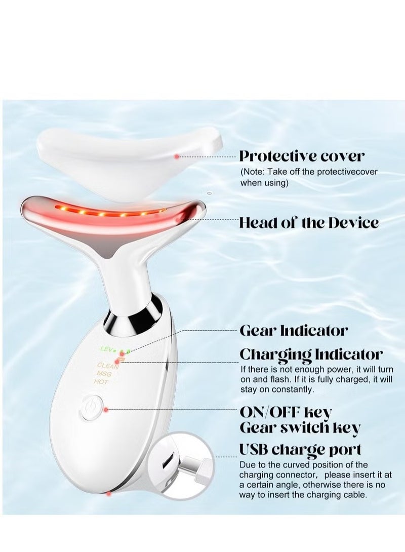 JAJEEK Rechargeable Face & Neck Massager with 3 Color Modes – Sculpting Vibration for Double Chin, Anti-Aging, and Skin Firming | Portable & Relaxing - Image 4