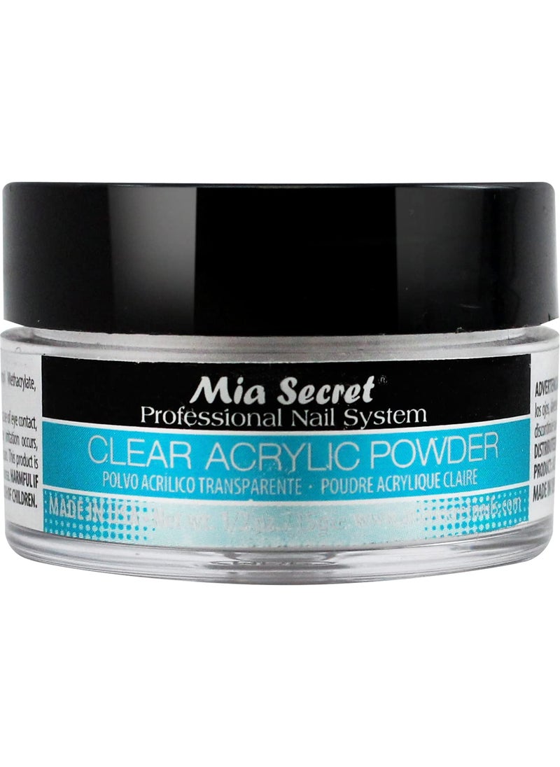 MIA SECRET Mia Secret Professional Acrylic Nail System Clear Acrylic Powder (1/2 oz) 