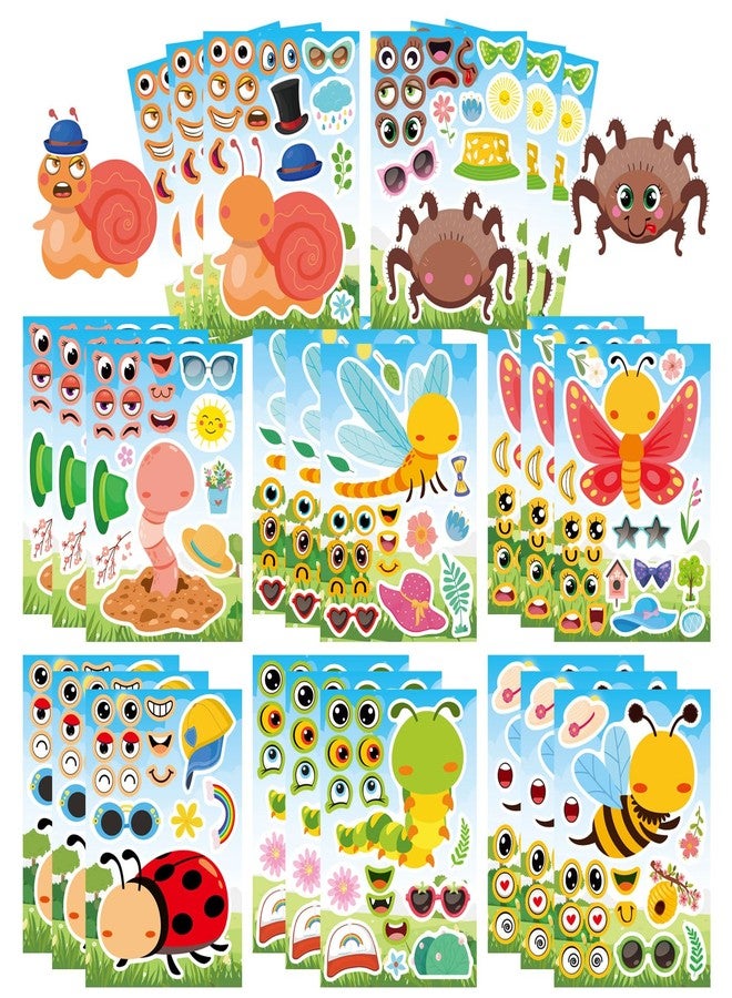 DUJAA 24 Multicolor Cartoon Insect Stickers for Kids, Spring Educational Stickers, Vinyl Material, Ideal for Glass Surfaces - Image 1