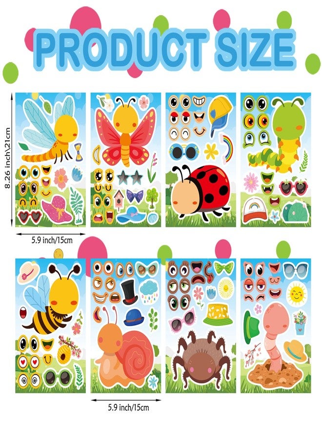 DUJAA 24 Multicolor Cartoon Insect Stickers for Kids, Spring Educational Stickers, Vinyl Material, Ideal for Glass Surfaces - Image 2