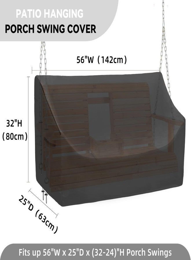 HEPOVER Porch Swing 56Inch Waterproof Hanging Outdoor Swing Cover Garden Hammock Swing Chair Cover Patio Furniture Cover - Image 4