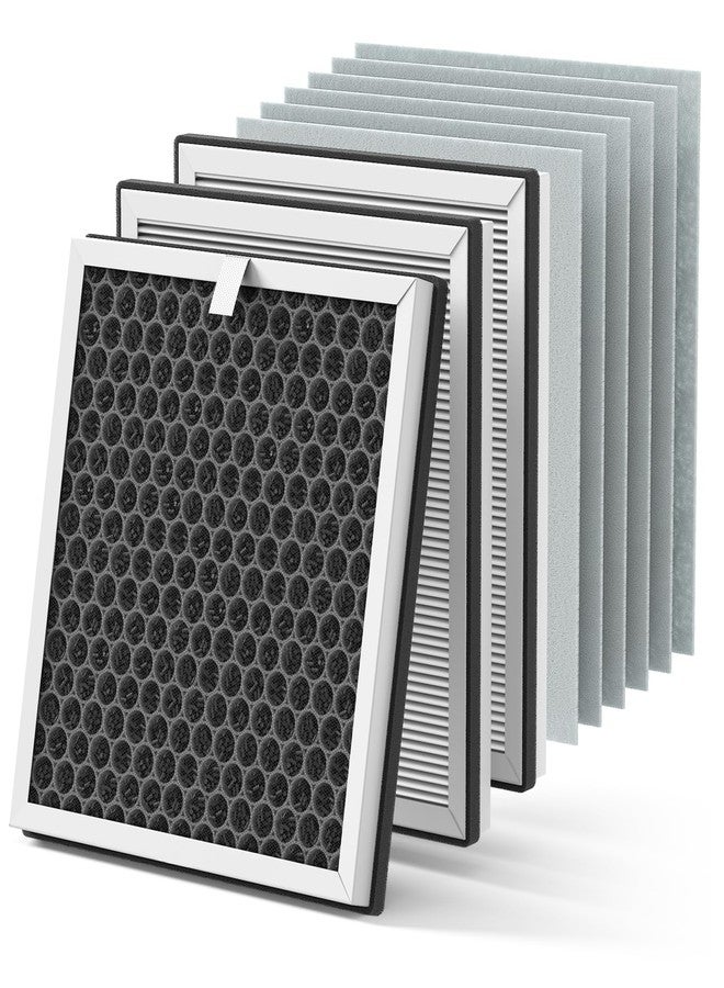 CFKREYA 3-in-1 H13 Replacement Filters for Pure Enrichment PureZone Air Purifier (PEAIRPLG) - 3 Filter + 6 Pre-Filters - Image 1
