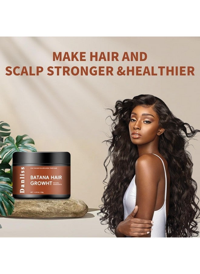 Dr. Sebi Natural Raw Batana Oil for Hair Growth Prevents Hair Loss, Hair Care, from Honduras, Organic Enhances Hair Thickness in Men & Women 4.23 Oz