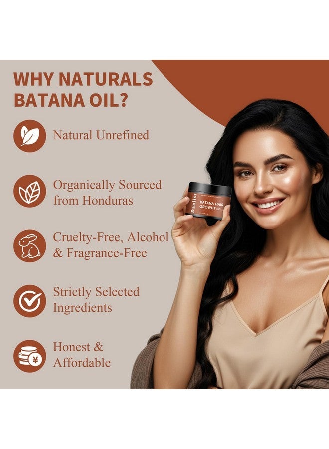 Dr. Sebi Natural Raw Batana Oil for Hair Growth Prevents Hair Loss, Hair Care, from Honduras, Organic Enhances Hair Thickness in Men & Women 4.23 Oz
