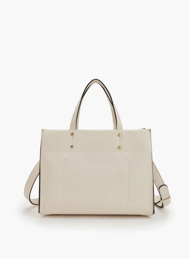 Celeste BEIGE Printed Tote Bag With Double Handles for Women | Best Price UAE