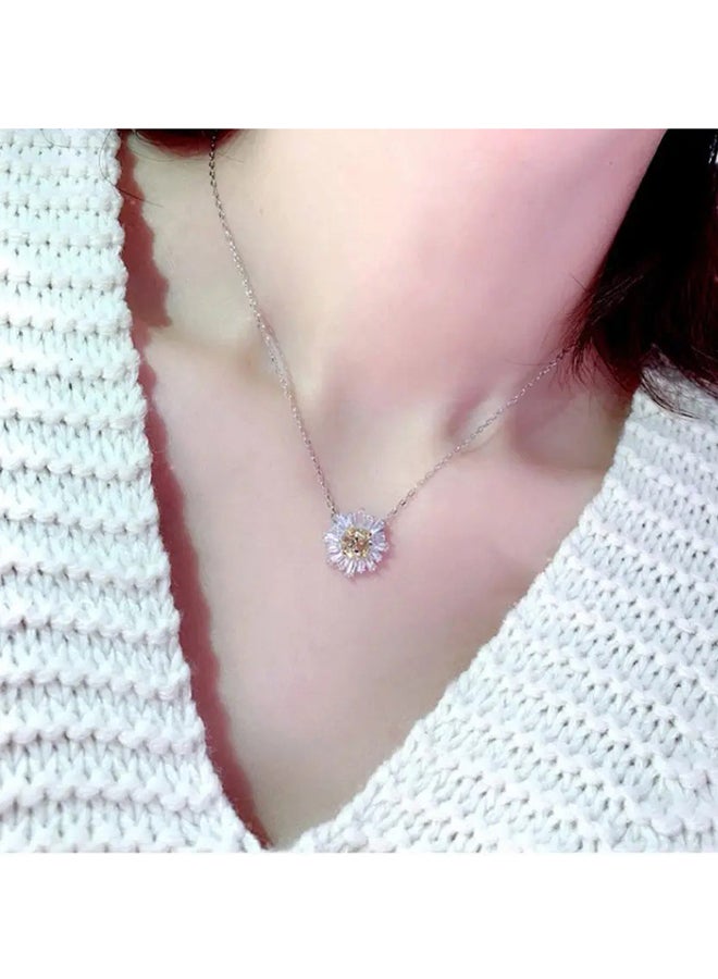 عام قلادة صن شاين مطلية بالروديوم - Image 2