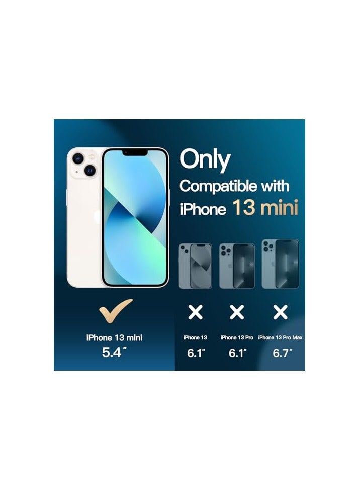 جي تيك حافظة JETech 3 في 1 لهاتف iPhone 13 mini مقاس 5.4 بوصة مع عبوتين من واقيات الشاشة من الزجاج المقوى، غطاء هاتف مقاوم للصدمات غير أصفر (شفاف) - Image 2