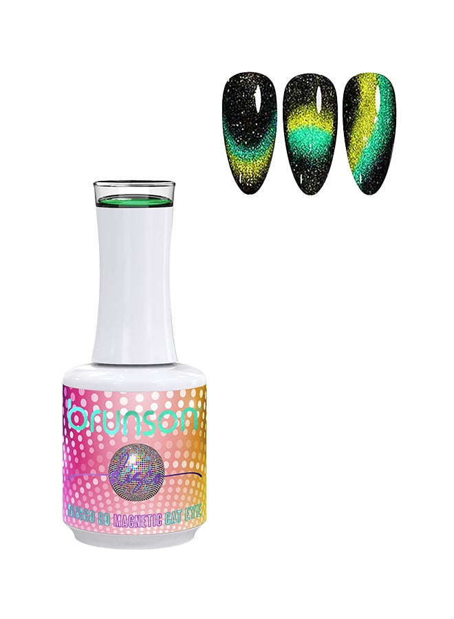brunson Gel Polish 15ml Disco 9D Magnetic Cat Eye Gel Polish Reflective Sparkly Diamond Gel Effect French Manicure Pedicure Gel Nail Polish Salon Quality Chip Resistant Gel Nail Extensions UV Gel for Nail Art - Image 1