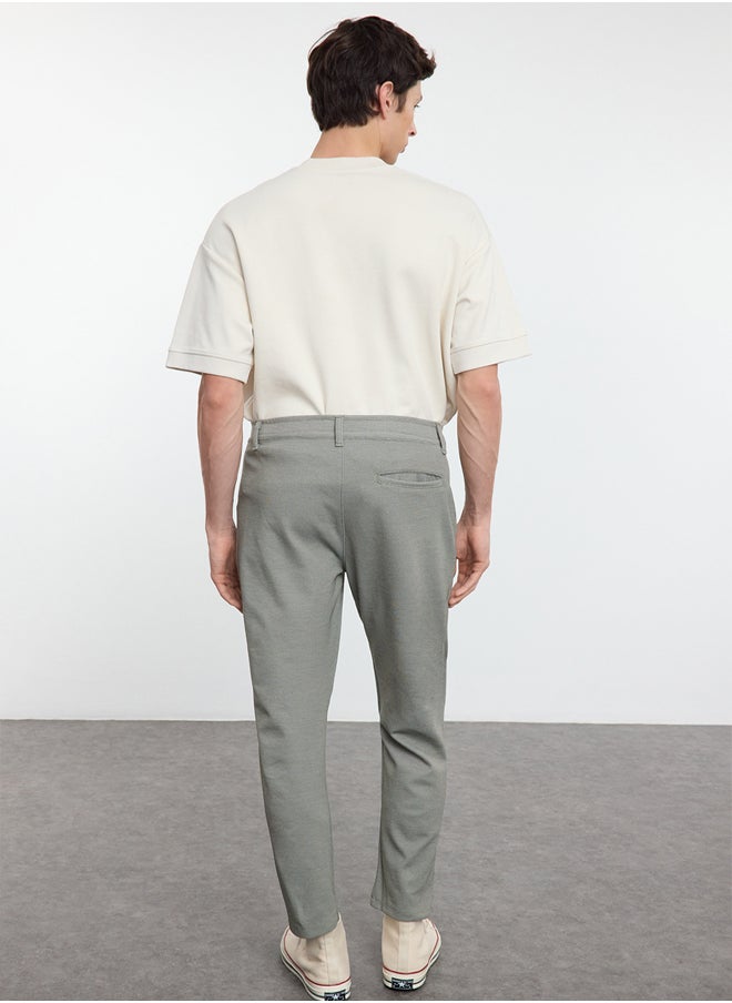 trendyol - Khaki Carrot Cut Knitted Comfortable Flexible Trousers TMNAW25PL00016 - Image 1