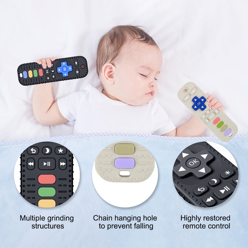 Silicone Baby Teether Remote Control Teether Teething Toys Soft Teething Pacifier for Infants - Image 2