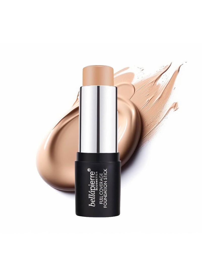 BellaPierre bellapierre Mineral Foundation Stick | Full Coverage Matte Finish | Cruelty Free | Non-Toxic and Paraben Free | Compact Tube - 0.35 Oz - Dark 