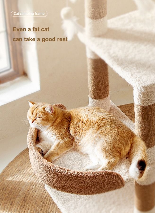 Cat Tree House Tower with Multi-layer Structure Design and Scratching Post For Cats Kitten Pets 50 x 40 x 120cm