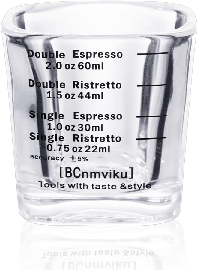 BCnmviku Espresso Shot Glass Liquid Heavy Sturdy Glass Shot Glasses Measuring cup Wine Glass 1 Pack 2oz/60ml (Sturdy 1Pack)