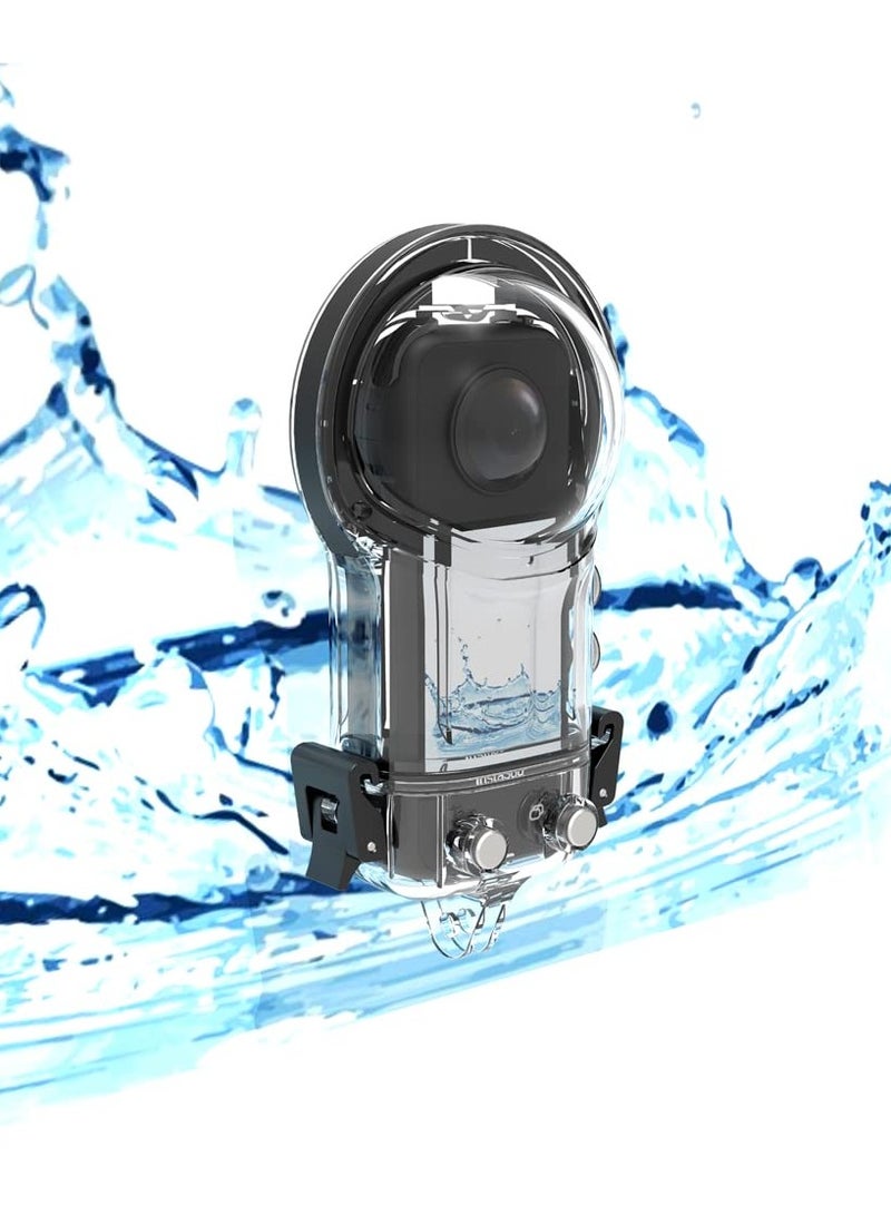 SOLARAE Waterproof Housing Case for Insta360 X3 Action Camera, Double Lock Dive Protective Shell with Bracket Mount Accessories, 30M Underwater Diving Protection - Image 3