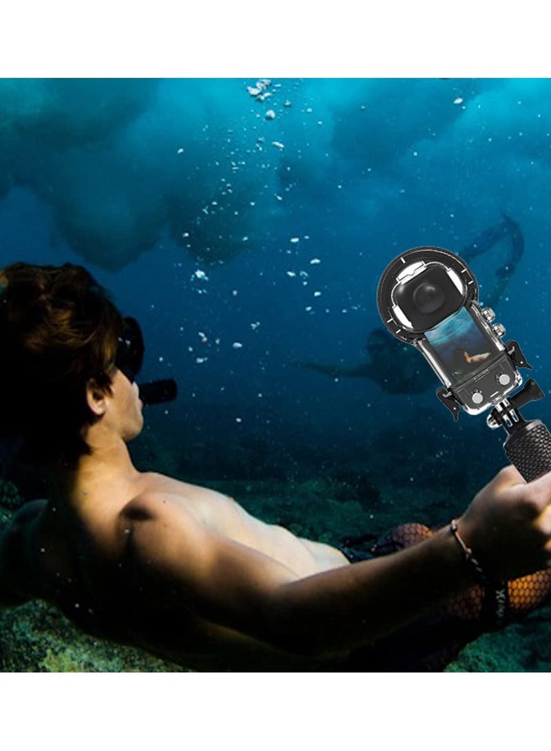 SOLARAE Waterproof Housing Case for Insta360 X3 Action Camera, Double Lock Dive Protective Shell with Bracket Mount Accessories, 30M Underwater Diving Protection - Image 5