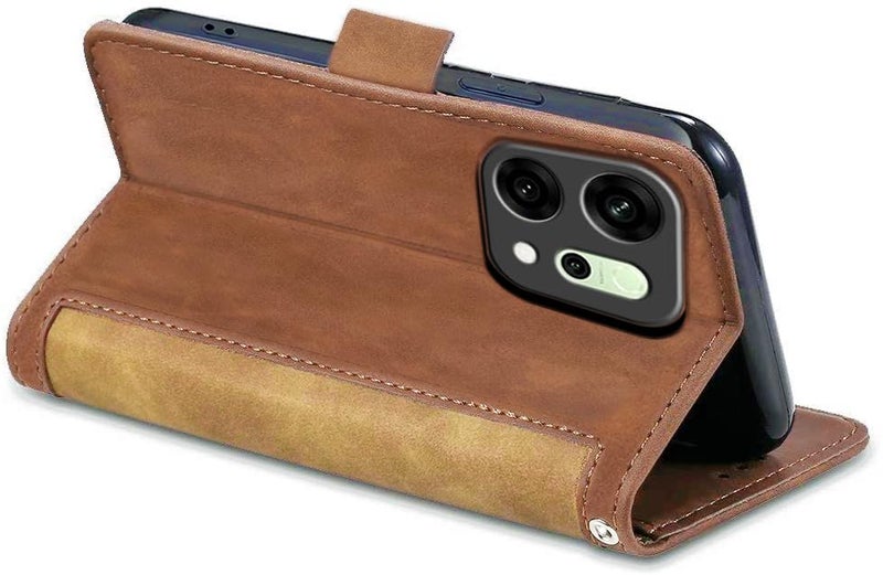Excelsior Flip Cover for Oppo Reno 14 | Premium PU Leather | 360 Degree Protection (Coffee) - Image 3