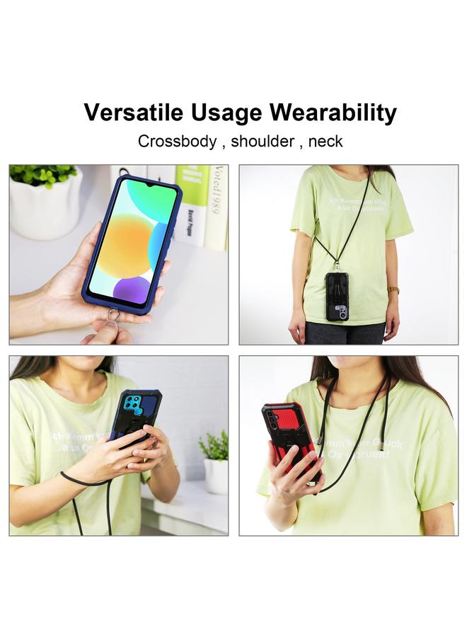 S-TOP Case For Infinix Note 10 Pro Armor Warrior Shockproof PC + TPU Lanyard Phone Case - Image 5