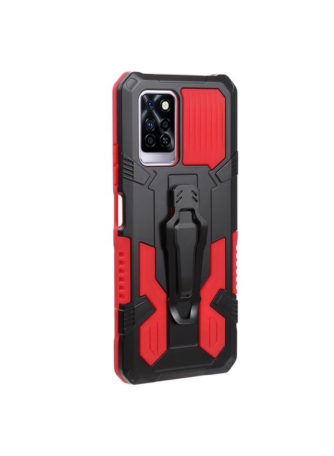 S-TOP Case For Infinix Note 10 Pro Armor Warrior Shockproof PC + TPU Lanyard Phone Case - Image 2