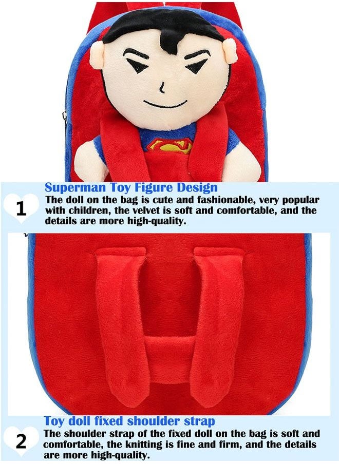 Superman Doll Plush Backpack Large Capacity Children's Mini Travel Bag  - Image 3
