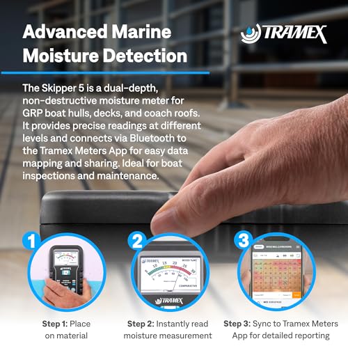 Tramex Skipper 5 Boat Moisture Meter SMM5 | Marine Instrument for Measuring Moisture Content in Wood & Glass-Reinforced Plastic (GRP) - Image 3