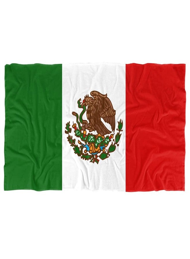 LOGOVISION Mexico Flag Beach Towel, 30"x60" Beach Towel - Image 1