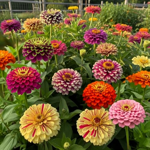 BlimBurn Zinnia 'Tutti Frutti' Mix Flower Seeds (50 Seeds) - Premium Hybrid | Easy to Grow, Drought Tolerant & Disease Resistant | for All-Year Home Gardening - Image 5
