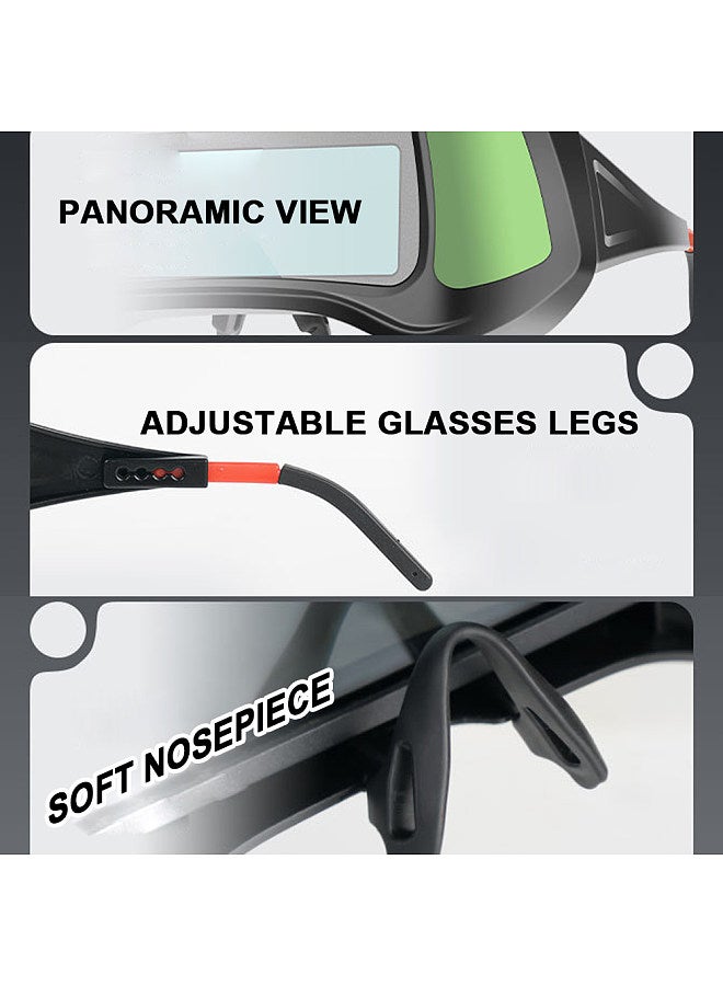 Automatic Dimming Welding Goggles Large View Green Color Auto Darkening Protective Glasses for Arc Welding Grinding Cutting  - Image 5