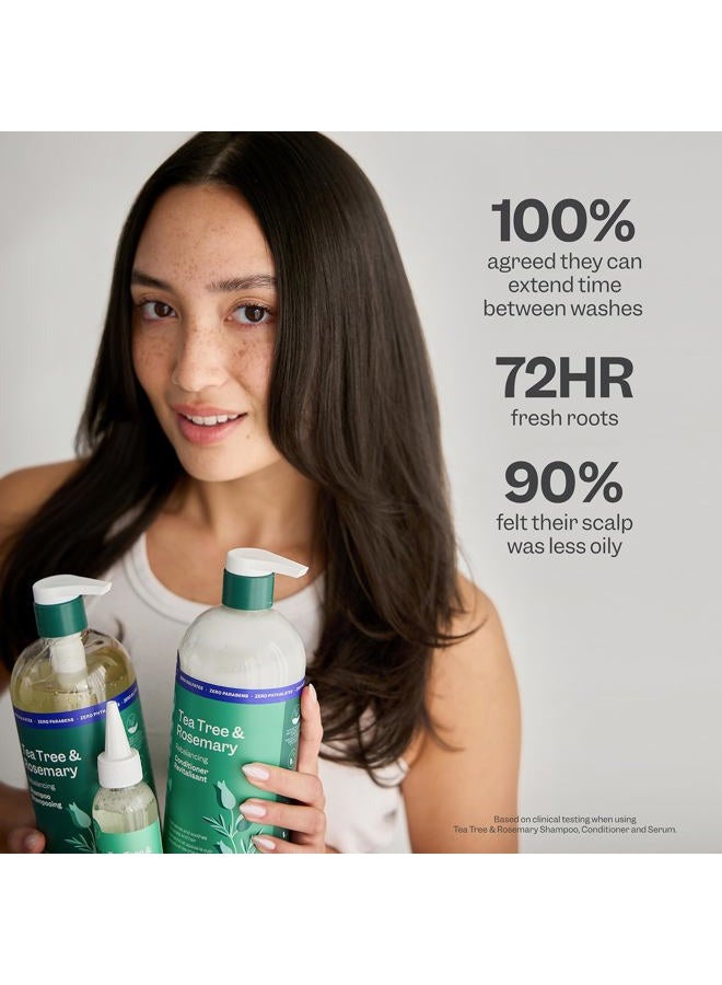 Renpure Tea Tree & Rosemary Shampoo & Conditioner Set, Plant Based - Refreshes & Rebalances Hair and Scalp - For Oily/Normal Hair - Tea Tree Leaf Oil, Rosemary Leaf Extract - 24 Fl Oz each, 2 Pack - Image 5