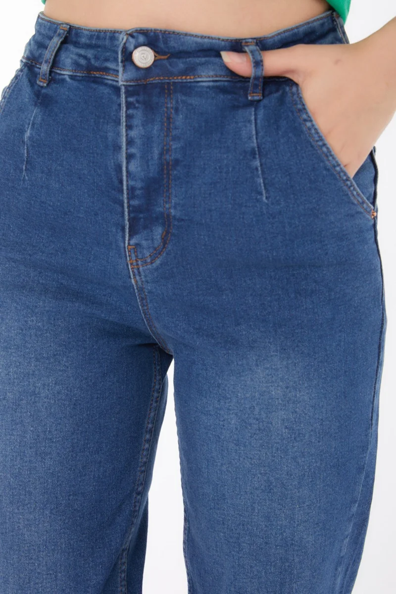 Tofisa Plain Mid Women's Blue Jeans - 25743