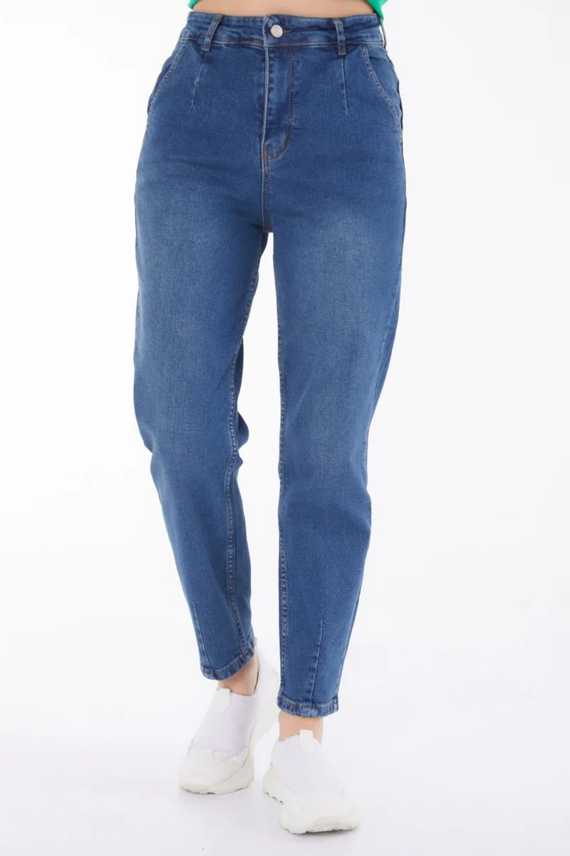 Tofisa Plain Mid Women's Blue Jeans - 25743